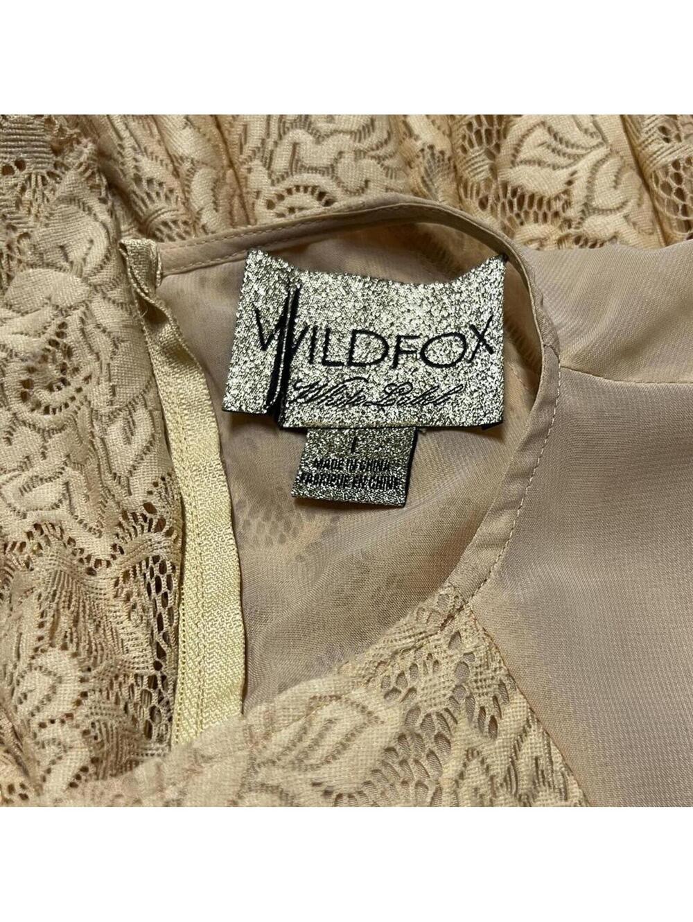 Wildfox White Label Lace Bull Skull Sequin Bell Sleeve Western Boho Mini Dress L - Picture 9 of 9